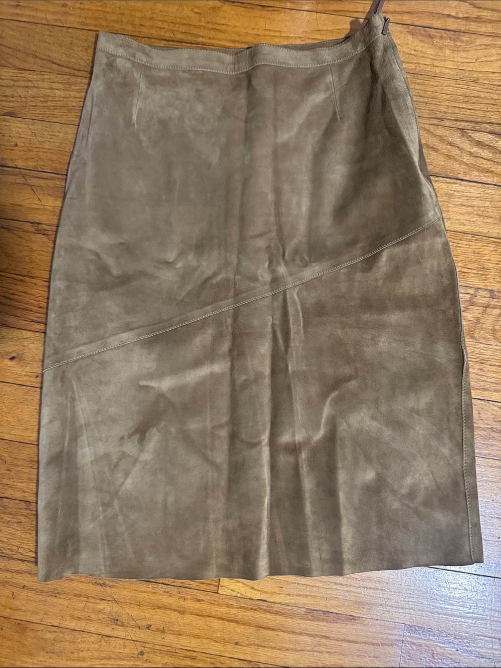 Gucci Brown Suede Midi Skirt